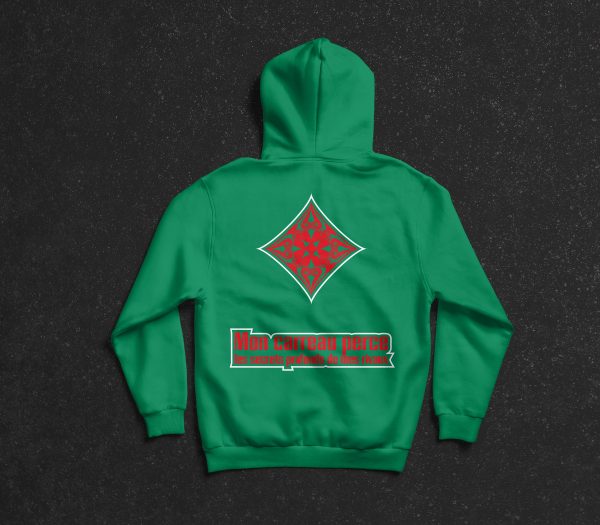 Sweat à capuche bicolore Mana Line | Carreau