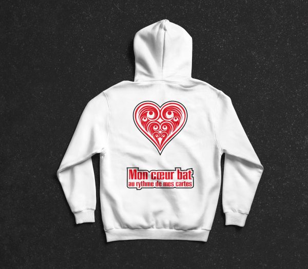 Sweat à capuche bicolore Mana Line | Cœur