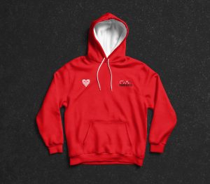 Sweat à capuche bicolore Mana Line | Cœur