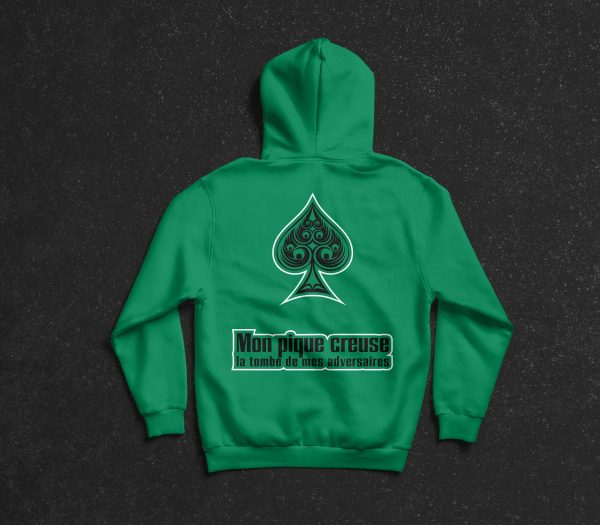 Sweat à capuche bicolore Mana Line | Pique