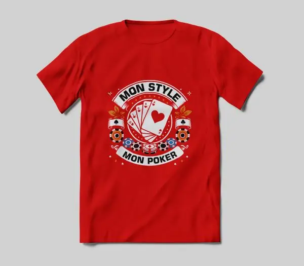 Tshirt-classique-Monpoker-Rouge T-shirt classique | Mon Style Mon Poker