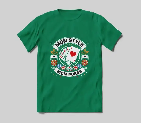 Tshirt-classique-Monpoker-Vert T-shirt classique | Mon Style Mon Poker