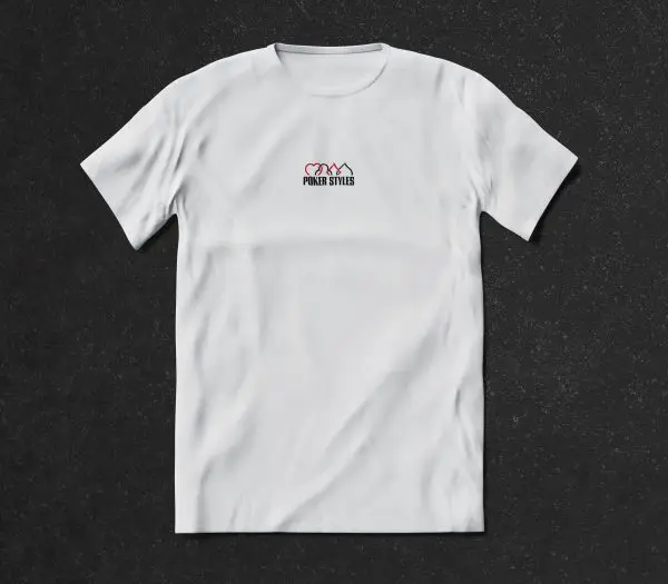 Tshirt-classique-logo-Blanc T-shirt brodé | Poker Styles